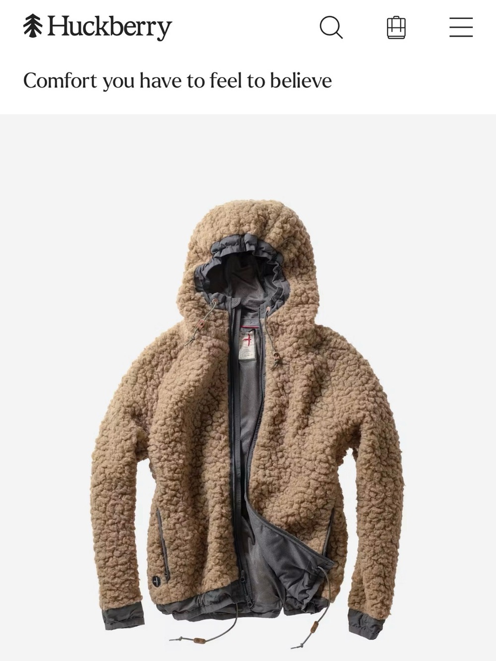 NWT Relwen Abominable Hooded Jacket (Reversible) Large
